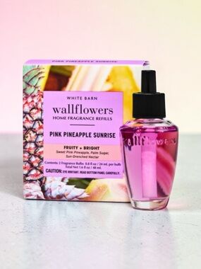 Bath & Body Works Wallflowers Pink Pineapple Sunrise 2 Pack Refills Nwt